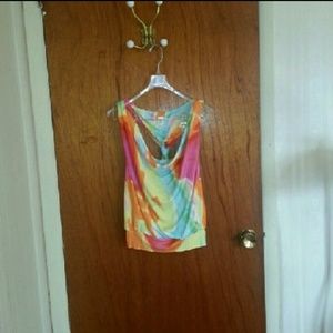 Tie Dye Braided Back Tank